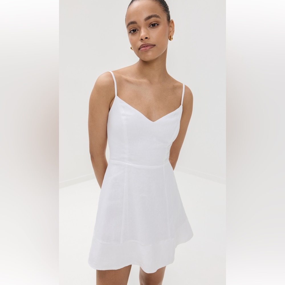 Reformation Strap White Holt Dress